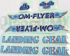 SE Racing OM FLYER frame & fork decal kit BLUE / RED OUTLINE