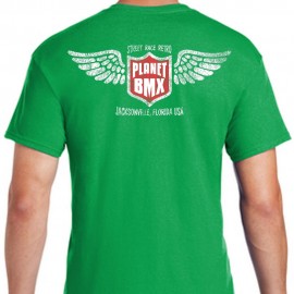 PlanetBMX Wings Logo t-shirt IRISH GREEN