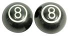 Trik Topz 8-Ball Valve Caps (Pairs) BLACK