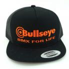 Bullseye "BMX For Life" Snapback Hat BLACK / ORANGE