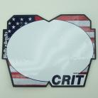 CRIT USA Flag Mini reversible numberplate RED / WHITE / BLUE