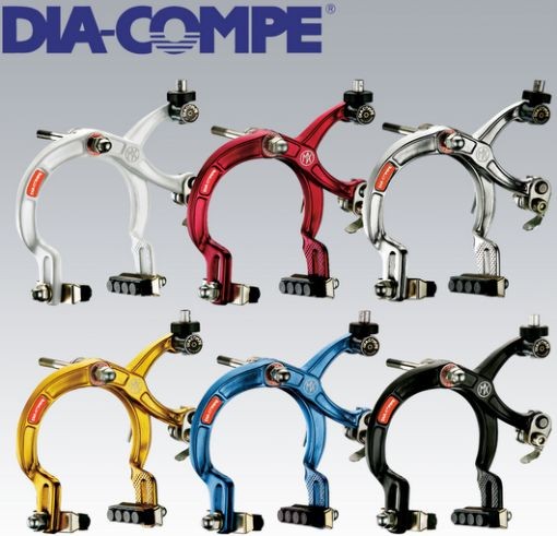 DIA-COMPE MX-1000 CALIPER FRONT OR REAR SILVER BICYCLE BRAKE 