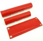 FLITE Vinyl 5-Snap 3 piece pad set (Straight bar) RED