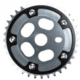 GT Power Disc Spider/Chainring Combo SILVER w/ BLACK gear 36T