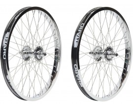 Haro Lineage Super Pro 9-tooth Cassette wheelset CHROME (36H)