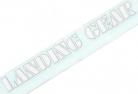 SE "Landing Gear" fork decals 8.5" PEARL WHITE w/ SILVER outline