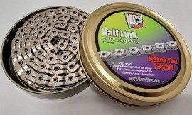 MCS Half Link 3/32" Hollow Pin race chain SILVER