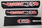 MCS Racing Retro BMX pad set BLACK / RED / WHITE