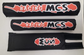 MCS Racing Retro BMX pad set BLACK / RED / WHITE