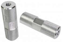 Dual threaded knurled 24tpi / 26tpi Axle Pegs pair BLACK or SILVER