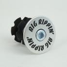 SE Racing "Big Rippin'" top cap & compression bolt SILVER