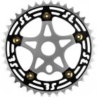 SE Racing 39T 5-bolt Chainring / Spider combo BLACK/GOLD/SILVER