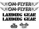 SE Racing OM FLYER frame & fork decal kit BLACK