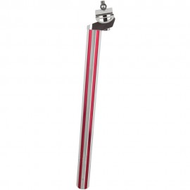 27.2mm FLUTED alloy micro-adjust seatpost- RED / SILVER 