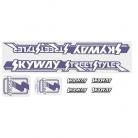 Skyway 1986-1987 Street Styler frame and fork decal kit PURPLE