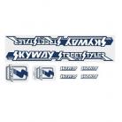 Skyway 1986-1987 Street Styler frame and fork decal kit NAVY BLUE