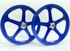 Skyway 60th Anniversary 20" BLUE Retro Tuff Wheels with SILVER Alloy Flange Hubs