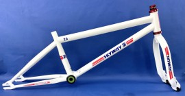 Skyway 20" T/A 80's REPLICA Frame & Fork set WHITE w/ Red Sealed Tange headset READ DESCRIPTION