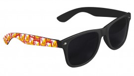 S&M Shield Shades Sunglasses BLACK w/ tinted lens