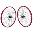 29" Sun Rynolite XL wheelset w/ High flange hubs RED / BLACK