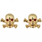 Trik Topz Gold Skull & Crossbones Valve Caps (Pairs)