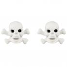 Trik Topz White Skull & Crossbones Valve Caps (Pairs)