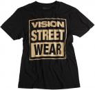 Vision Street Wear classic GOLD logo tee BLACK