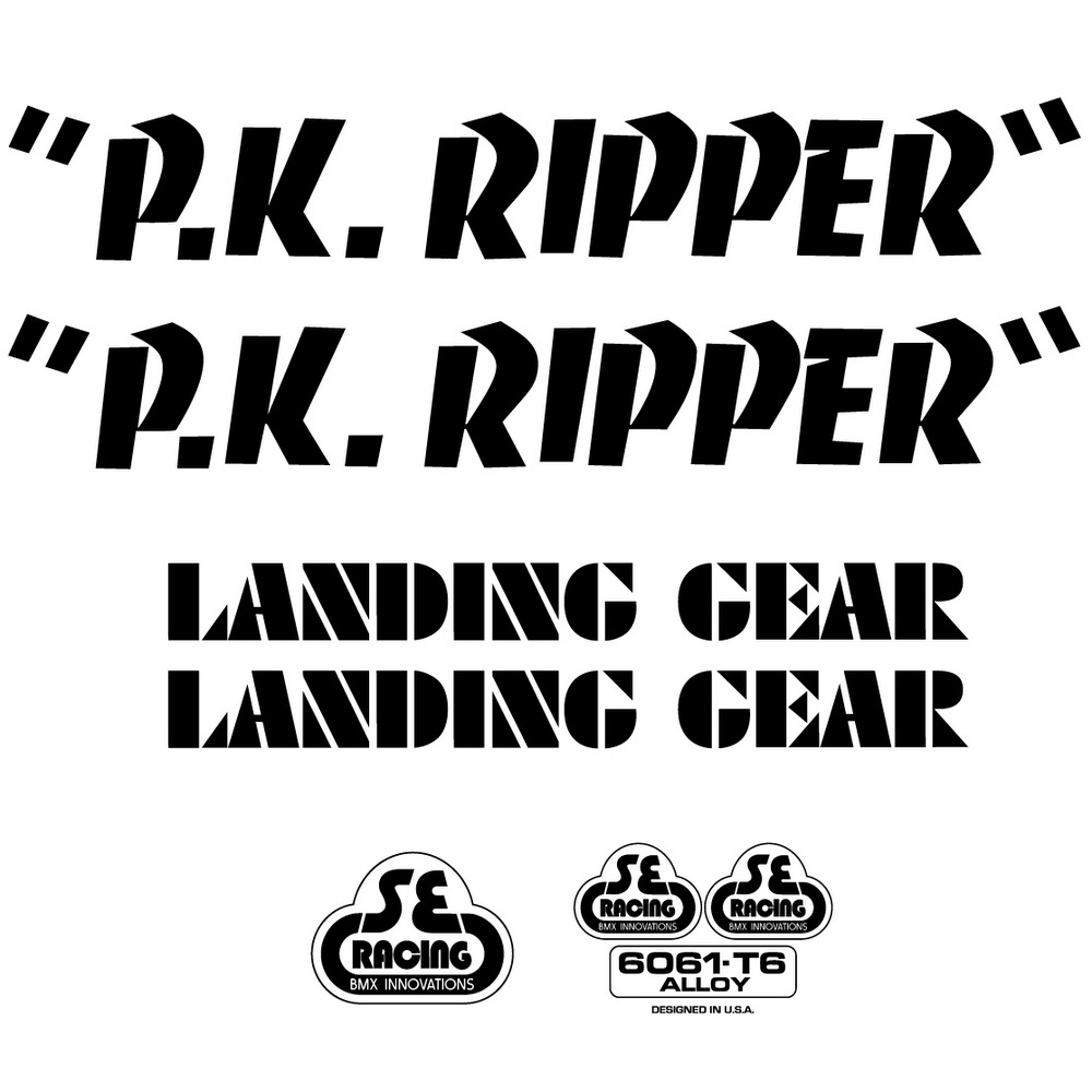 Race Inc Old School Bmx Stickers Decals New Vintage PK Ripper 