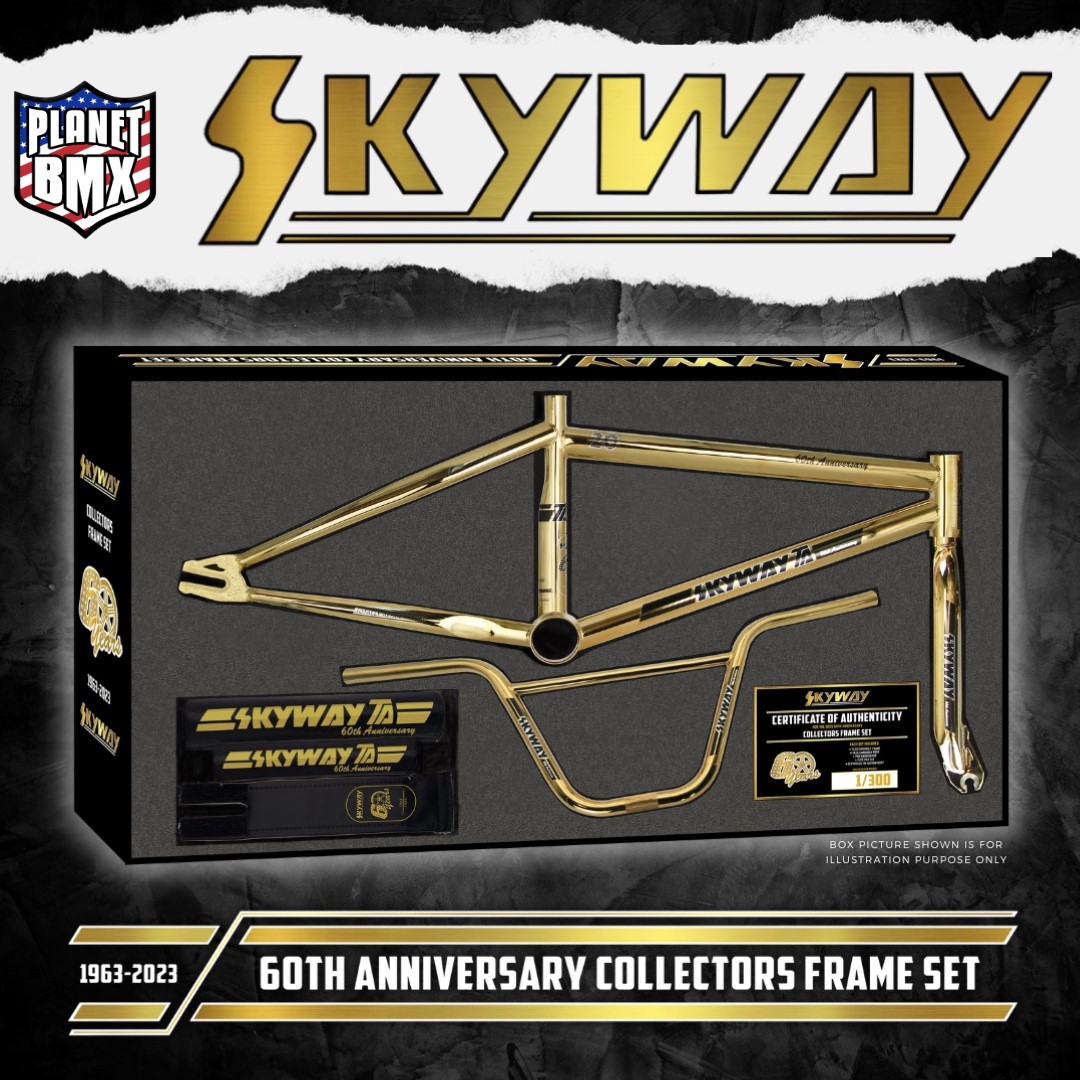 Skyway 60th Anniversary Collectors 20" T/A Frame Set Kit Limited Edition GOLD ELECTROPLATED (Pre-Order Deposit) - Planet
