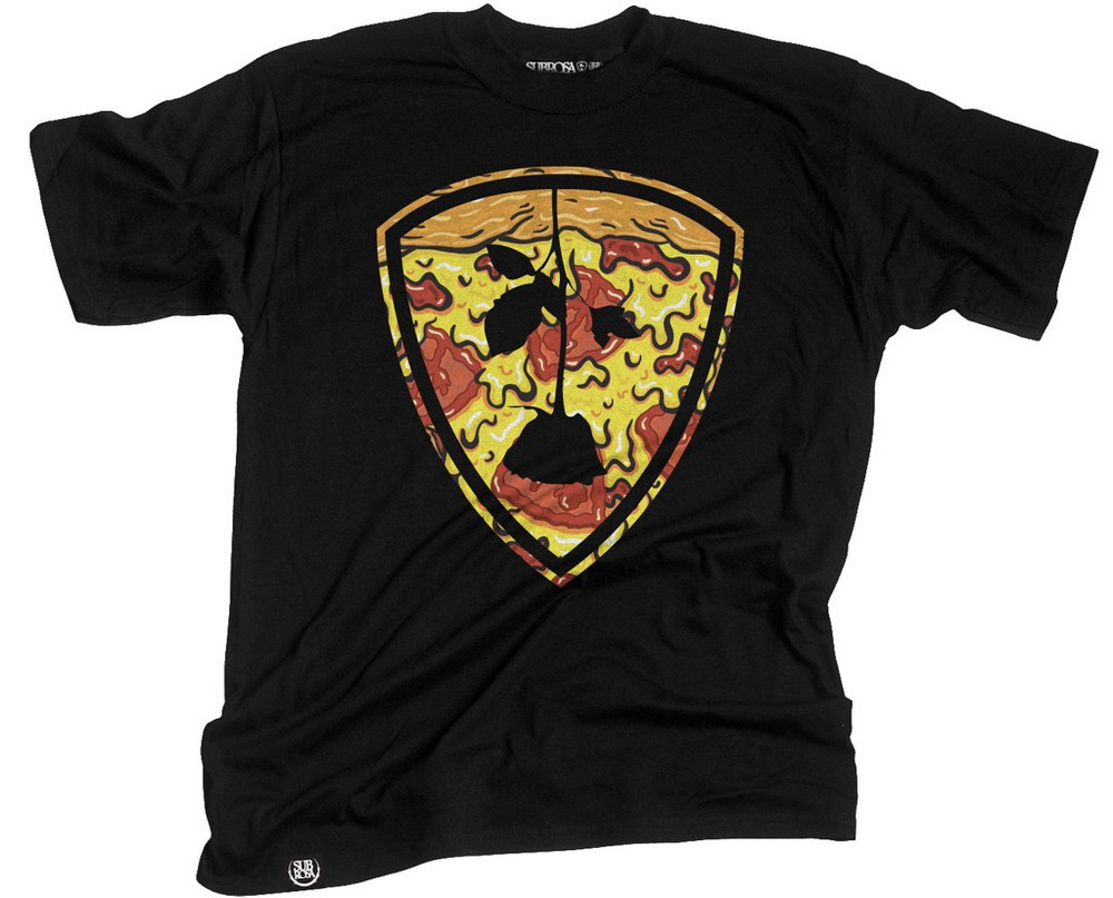 Subrosa Pizza Shield t-shirt BLACK - Planet BMX